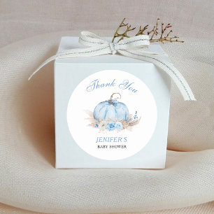 Pumpkin Thank you Classic Round Sticker
