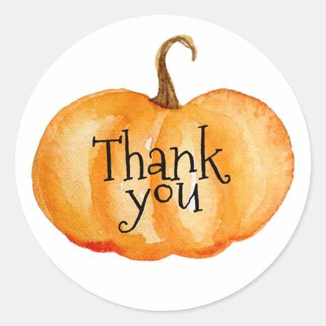 Pumpkin thank you sticker (Front)