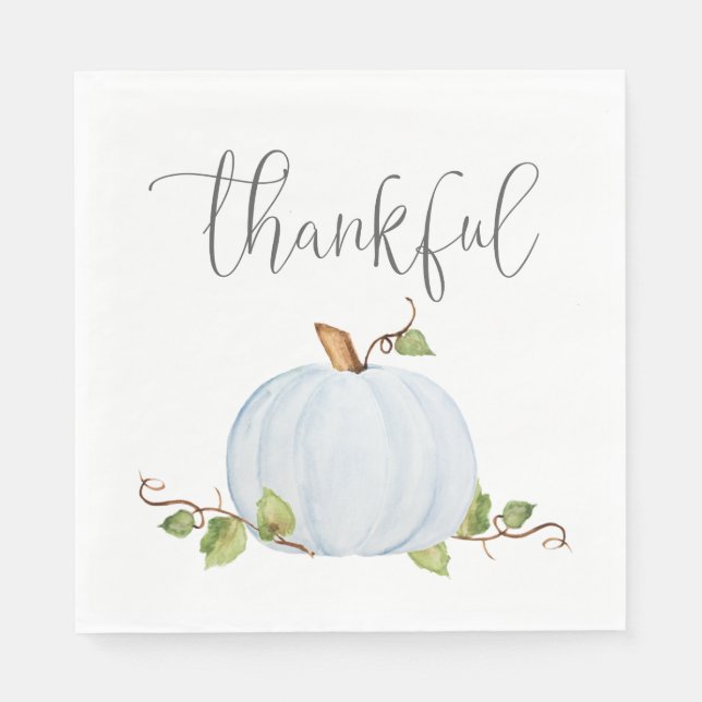 Pumpkin Thankful full size luncheon napkin (Front)
