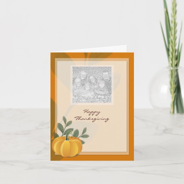 Pumpkin Thanksgiving Day Greeting Cards (Front)