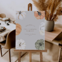 Pumpkin Thanksgiving Dinner Welcome Sign