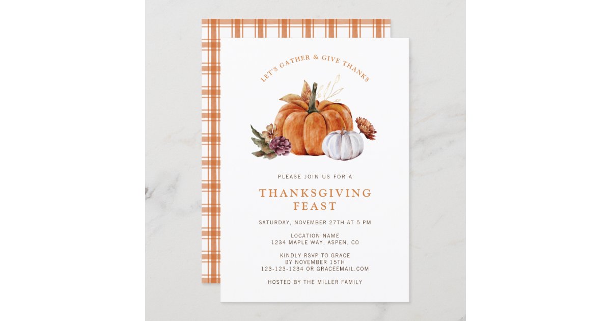 Festive Occasion Thanksgiving Save The Date Magnet - Magnets and Labels