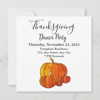 Pumpkin Thanksgiving Party Holiday