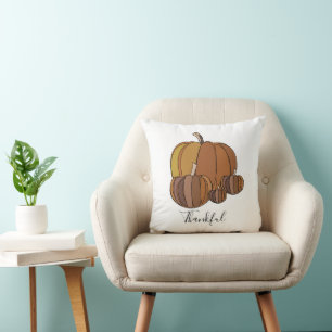 Pumpkin Thanksgiving Throw Pillow