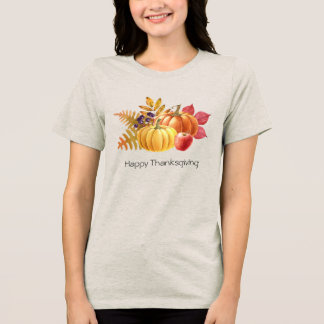 Pumpkin Thanksgiving Women's T-Shirt Tri-Blend Shirt