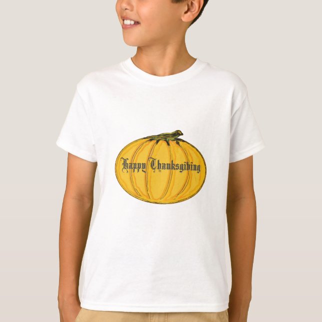 Pumpkin The MUSEUM jGibney Happy Thanksgiving  T-Shirt (Front)