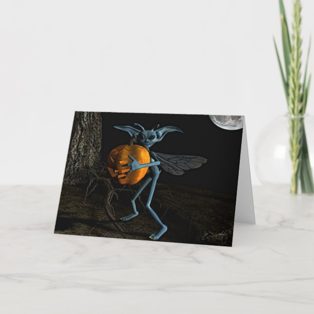 'Pumpkin Thief' Card (Front)