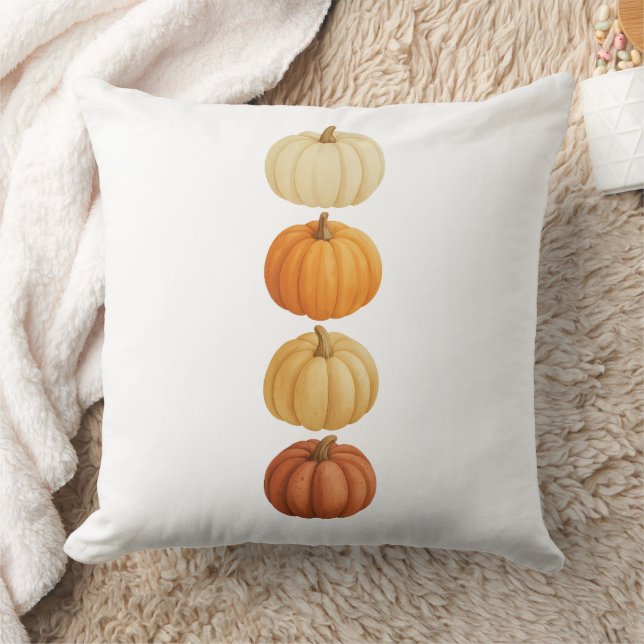 Pumpkin Throw Pillow Cozy Autumn Cushion for Fall (Blanket)