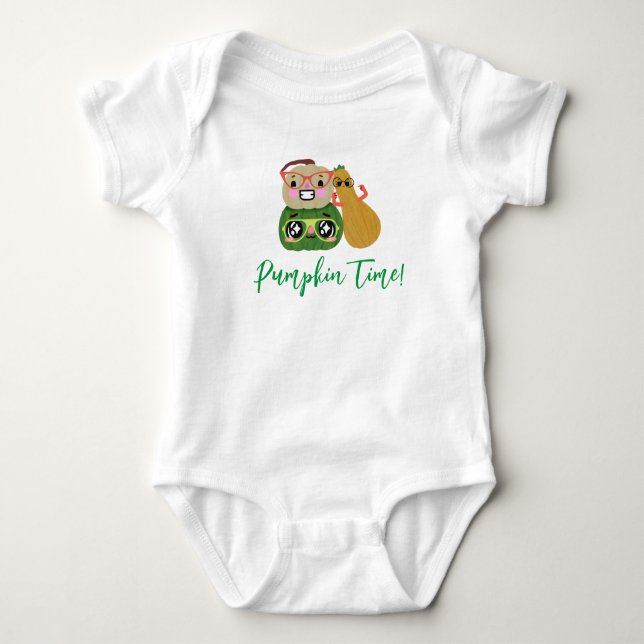 pumpkin time baby bodysuit (Front)
