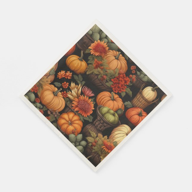 Pumpkin Time, Colors of Autumn, Napkins (Corner)