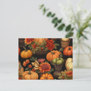 Pumpkin Time, Colors of Autumn, Postcard