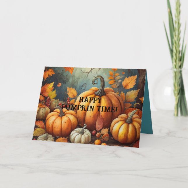 PUMPKIN TIME THINKING OF YOU CARD (Front)