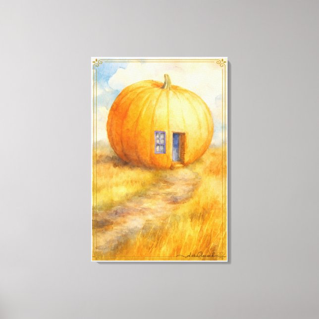 Pumpkin Tiny Home Canvas Print (Front)