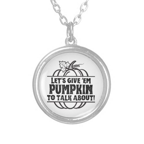 Pumpkin to Talk About light  Silver Plated Necklace