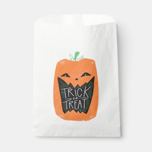Pumpkin Trick or Treat Halloween Favor Bag