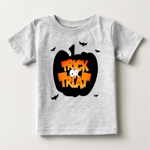 Pumpkin Trick or Treat Happy Halloween Toddler  Baby T_Shirt
