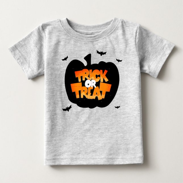 Pumpkin Trick or Treat Happy Halloween Toddler  Baby T-Shirt (Front)