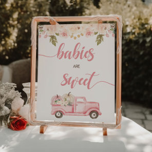 Pumpkin Truck Baby Shower Babies Are Sweet Poster