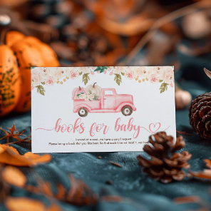 Pumpkin Truck Baby Shower Books For Baby Enclosure Card