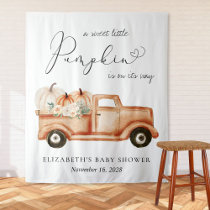 Pumpkin Truck Baby Shower Photo Backdrop