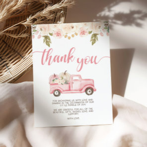Pumpkin Truck Baby Shower Thank You Sign