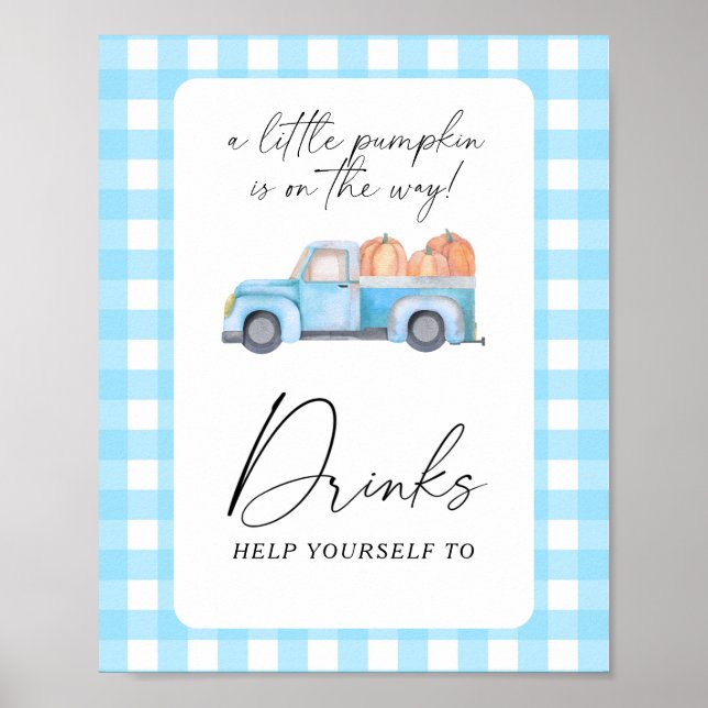 Pumpkin truck - Drinks  Poster (Front)