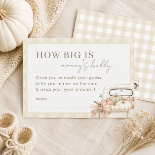 Pumpkin Truck Fall Baby Shower Mommy's Belly Card
