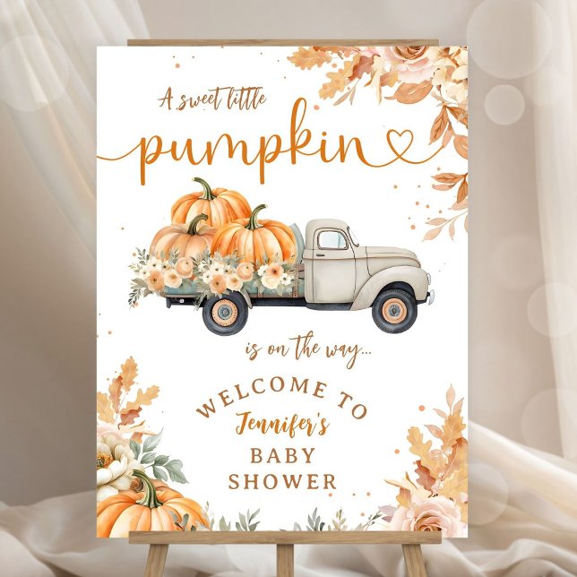 Pumpkin Truck Fall Baby Shower Welcome Foam Boards (Creator Uploaded)