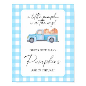 Pumpkin truck - guess how many pumpkins poster