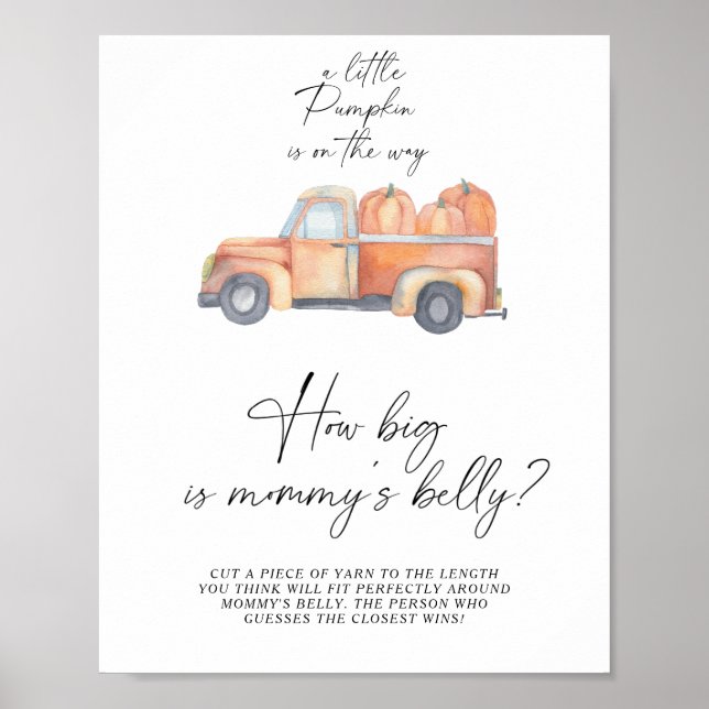 Pumpkin truck - how big is mommy's belly game  poster (Front)