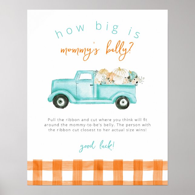 Pumpkin Truck How Big is Mommy's Belly Game  Poster (Front)