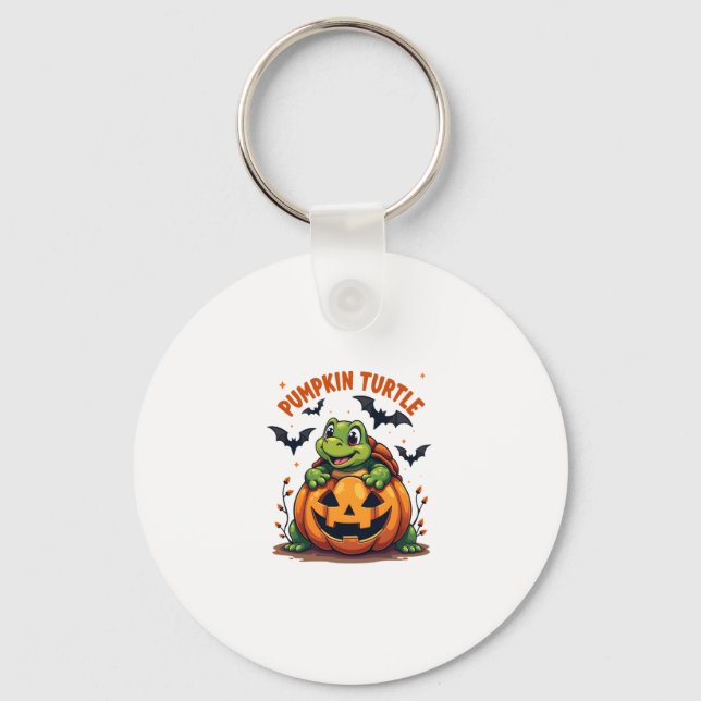 Pumpkin Turtle Keychain (Front)