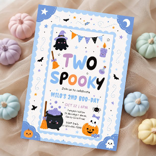 Pumpkin Two Spooky Halloween Birthday Party  Invitation