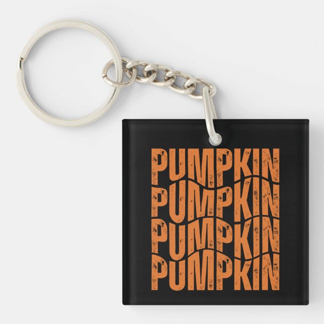 PUMPKIN TYPOGRAPHY GIFT KEYCHAIN (Front)