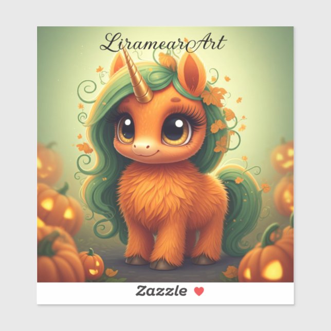 Pumpkin Unicorn  Sticker (Sheet)