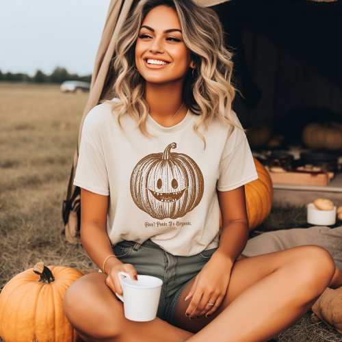 Pumpkin Vibes Vintage Halloween Dont Panic T_Shirt