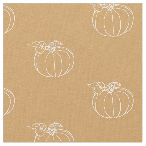 Pumpkin Vine Autumn Fall Thanksgiving design Fabric