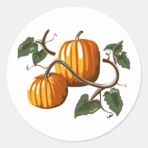 Pumpkin Vine Pumpkins Sticker
