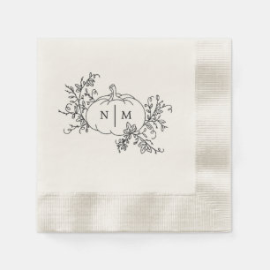 Pumpkin Vines Monogram Napkins