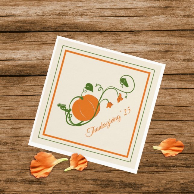 Pumpkin Vines Napkins (Creator Uploaded)