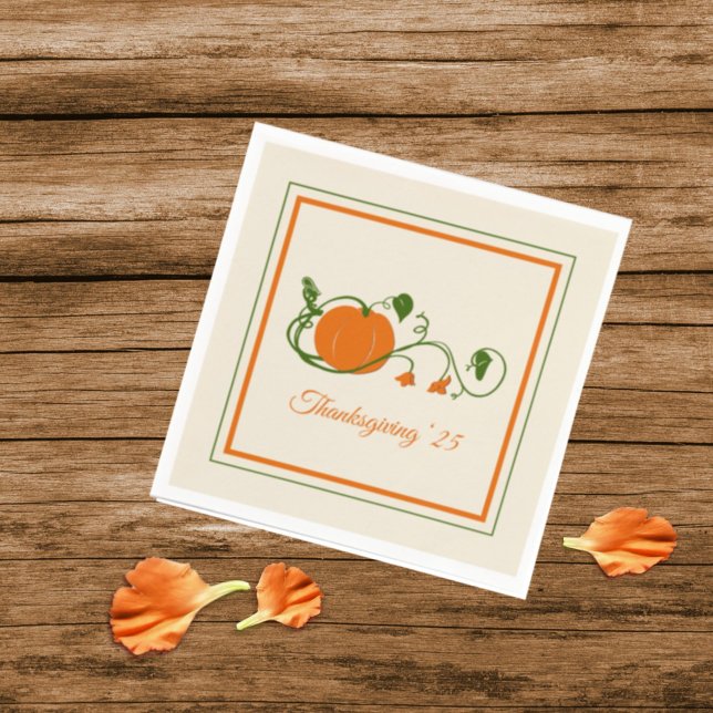 Pumpkin Vines Napkins (Creator Uploaded)
