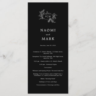 Pumpkin Vines Wedding Program