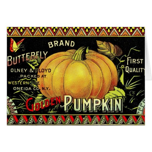 Pumpkin vintage label cards (Front Horizontal)
