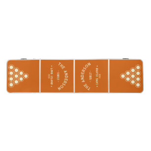 Pumpkin Vintage Seaside Family Name Beer Pong Table
