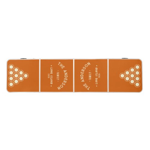 Pumpkin Vintage Seaside Family Name Beer Pong Table