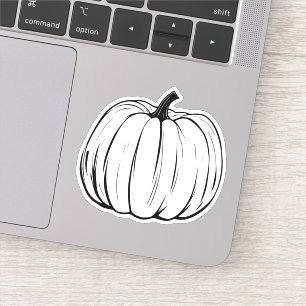 pumpkin vinyl sticker
