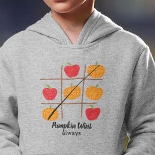 Pumpkin vs. Apple Fall Halloween  Hoodie