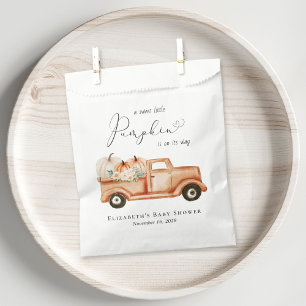 Pumpkin Watercolor Baby Shower Favor Bag