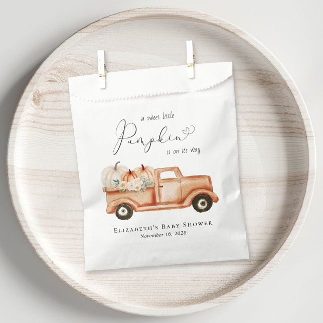 Pumpkin Watercolor Baby Shower Favor Bag (Creator Uploaded)