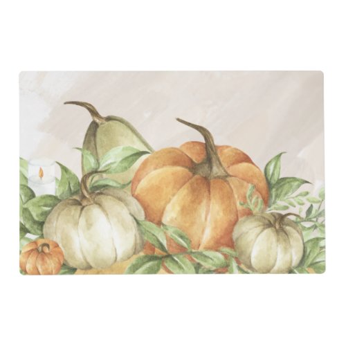 Pumpkin Watercolor Kitchen Placemat